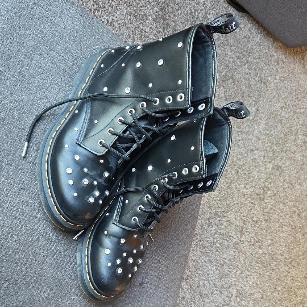 Dr Martens Swarovski Leather Boots